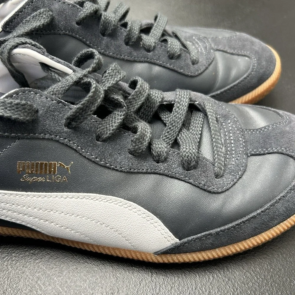 PUMA Super Liga OG Retro Black White Gum Mens Size 14 Suede & Leather Sneakers
